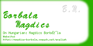 borbala magdics business card